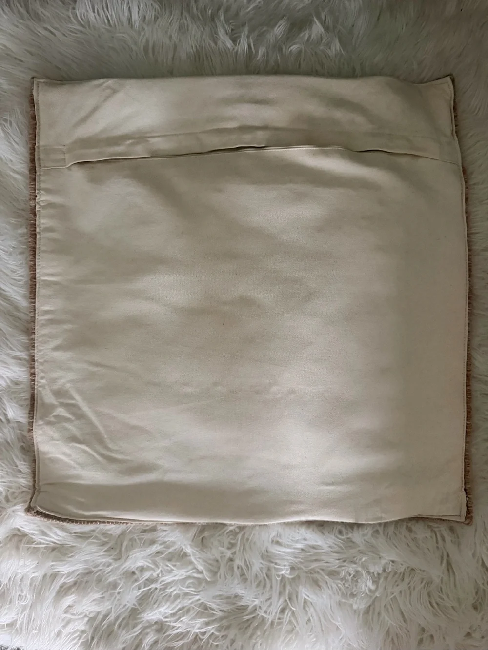 Loloi Handwoven Brown and Cream Tribal Stitch Accent Pillow Cover